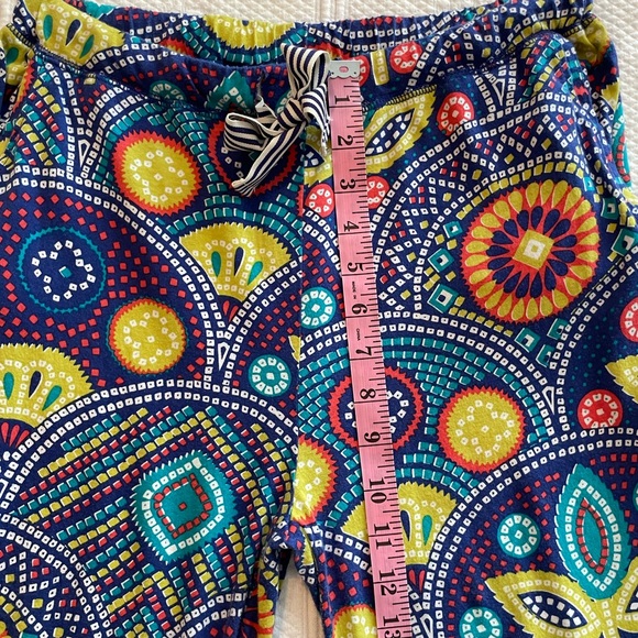 Anthropologie Eloise Boho Print PJ/Lounge Pants Drawstring Pockets Wide Leg Blue - Picture 10 of 13